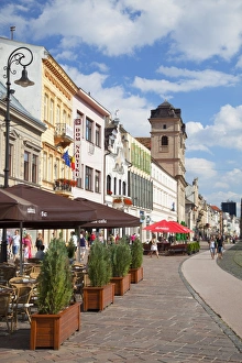 Prints of Outdoor cafes in Hlavne Nam (Main Square), Kosice, Kosice Region, Slovakia, Europe Slovakia Prints: Hlavne Nam Outdoor Cafes Print