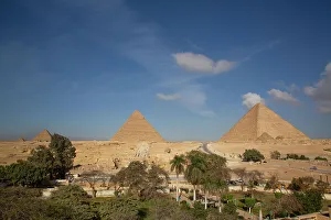 Ancient Egyptian Architecture Photos Prints: Overview of Pyramids and Sphinx