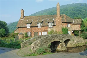 Historic Bridges UK Prints: Pack Horse Bridge, Allerford, Exmoor, Somerset, England, UK