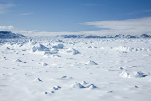 Svalbard Norway Travel Prints: Pack ice, Glacier