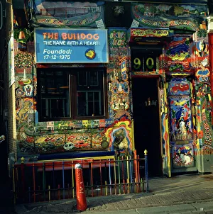 Painted walls of the Bulldog Coffee Shop in Amsterdam Painted walls of the Bulldog Coffee Shop in Amsterdam