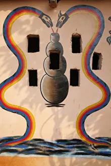 Painting showing Aihou Edo rainbow snakes, gods of the universe Painting showing Aihou Edo rainbow snakes, gods of the universe