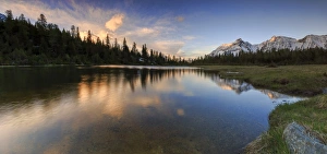 Panorama of Lake Entova at dawn, Malenco Valley, Province of Sondrio, Valtellina Panorama of Lake Entova at dawn, Malenco Valley, Province of Sondrio, Valtellina