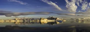 Polar Regions Landscape Photography Prints: Panorama of mountains and lenticular clouds, Antarctica, Polar Regions