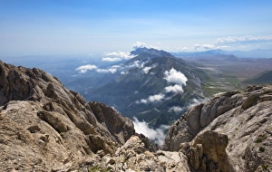 Panorama from the summit of Corno Grande peak, Gran Sasso e Monti della Laga National Park Panorama from the summit of Corno Grande peak, Gran Sasso e Monti della Laga National Park