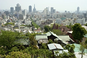 Honshu Island Scenery Prints: Panoramic view of city centre
