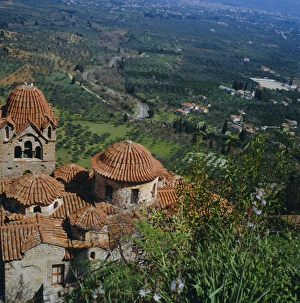 Prints of Pantanassa Monastery, Mistras, Greece, Europe Byzantine Architecture Prints: Pantanassa Monastery Print, Mistras Greece