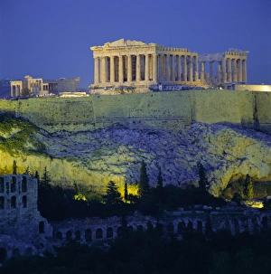 Prints of The Parthenon and Acropolis, UNESCO World Heritage Site, Athens, Greece, Europe Ancient Greek Architecture Prints: The Parthenon and Acropolis Print, Athens, Greece