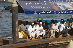 Middle East Transportation Prints: Passangers on an abra