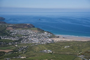 Prints of Perranporth, Cornwall, England, United Kingdom, Europe Images Dated 2013 May: Perranporth Beach Print