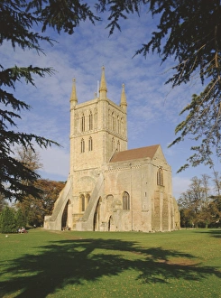 Prints of Pershore Abbey and Parish church, Pershore, Hereford and Worcester, England, UK, Europe Hereford Prints: Pershore Abbey and Parish Church Print