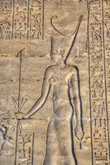 Ancient Egyptian Architecture Prints: Pharaoh, Bas Relief, Hypostyle Hall, Temple of Khnum, Esna, Egypt, North Africa, Africa