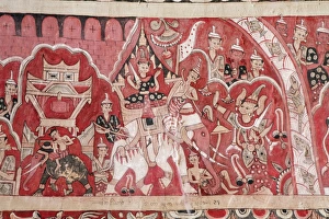 Pho Win Hill, cave with mural paintings of geometric patterns and Jataka stories Pho Win Hill, cave with mural paintings of geometric patterns and Jataka stories