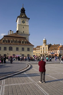 Piata Sfatului, the centre of medieval Brasov, Council House (Casa Sfatului) Piata Sfatului, the centre of medieval Brasov, Council House (Casa Sfatului)