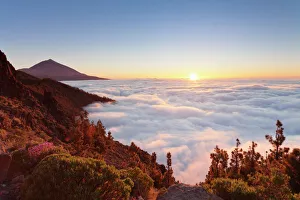 Pico del Teide at sunset, National Park Teide, UNESCO World Heritage Site, Tenerife Pico del Teide at sunset, National Park Teide, UNESCO World Heritage Site, Tenerife