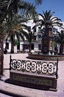 Spanish Village Photography Prints: A picturesque square