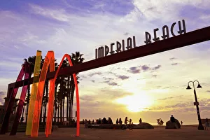 Pier entrance, Imperial Beach, San Diego, California, United States of America, North Pier entrance, Imperial Beach, San Diego, California, United States of America, North
