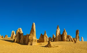 Pinnacles, rare limestone formations, dated around 30000 years old, Nambung National Park Pinnacles, rare limestone formations, dated around 30000 years old, Nambung National Park
