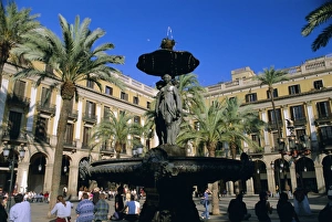Tourist Attraction In Catalonia Prints: Placa Reial