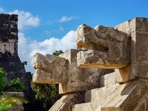 Cultural Heritage Preservation Prints: The platform of the eagles and jaguars, Chichen Itza, Yucatan State, Mexico