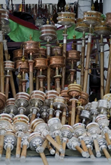 Prayer wheels, Barkhor, Lhasa, Tibet, China, Asia Prayer wheels, Barkhor, Lhasa, Tibet, China, Asia