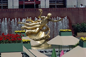 New York City Statues Prints: Prometheus statue