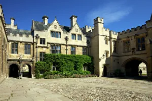 University Prints: Merton College Front Quad Print, Oxford University, England