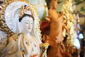Quan Am, the Bodhisattva of compassion, Tu An Buddhist temple, Bonneville, Haute-Savoie, France, Europe Quan Am, the Bodhisattva of compassion, Tu An Buddhist temple, Bonneville, Haute-Savoie, France, Europe