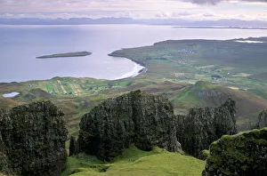 The Quiraing escarpment overlooking Staffin Bay and Sound of Raasay The Quiraing escarpment overlooking Staffin Bay and Sound of Raasay