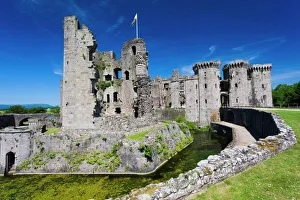 Raglan Castle, Monmouthshire, Wales, United Kingdom, Europe Raglan Castle, Monmouthshire, Wales, United Kingdom, Europe