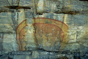Rainbow Serpent at the Aboriginal rock art site at Ubirr Rock, Kakadu National Park Rainbow Serpent at the Aboriginal rock art site at Ubirr Rock, Kakadu National Park