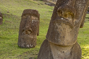 Easter Island Tourist Attractions Prints: Rano Raraku Archaeological Complex, Rapa Nui (Easter Island), UNESCO World Heritage Site