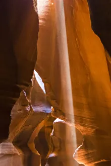 Ray of light through Upper Antelope Canyon, Navajo Tribal Park, Arizona, United States of America Ray of light through Upper Antelope Canyon, Navajo Tribal Park, Arizona, United States of America