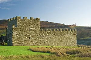 Part reconstruction of wall and tower at Roman settlement and fort at Vindolanda Part reconstruction of wall and tower at Roman settlement and fort at Vindolanda
