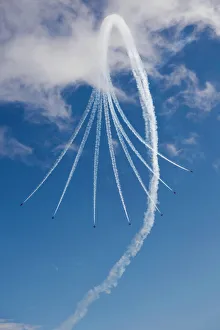 The Red Arrows display team at Bournemouth Air Festival, Dorset, England, United Kingdom The Red Arrows display team at Bournemouth Air Festival, Dorset, England, United Kingdom