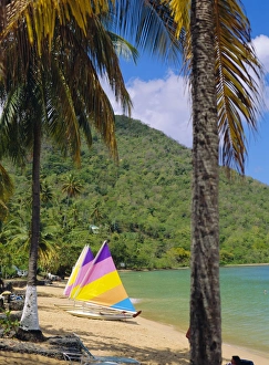 Tropical Vacation Spots Prints: Reduit beach