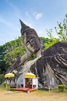 Religious statues at Buddha Park (Xieng Khuan), Vientiane, Laos, Indochina, Southeast Asia Religious statues at Buddha Park (Xieng Khuan), Vientiane, Laos, Indochina, Southeast Asia