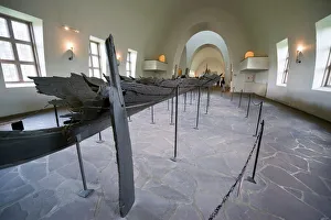 Prints of Remains of Tune Viking ship excavated from Oslofjord, Vikingskipshuset (Viking Ship Museum), Oslo, Norway, Scandinavia, Europe Norway Prints: Remains of Tune Viking Ship Print, Oslofjord, Norway