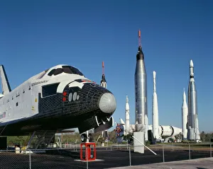 Kennedy Space Center Prints: Retired shuttle and rockets