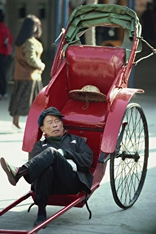 Rickshaw Print at Star Ferry Piers, Hong Kong