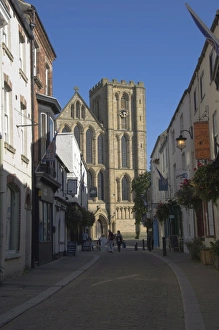 Europe Travel Photography Prints: Ripon Cathedral from the pedestrian precinct, Ripon, North Yorkshire, England