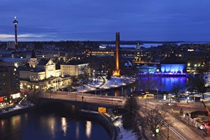River Tammerkoski runs through the city centre, past the Finlayson Complex River Tammerkoski runs through the city centre, past the Finlayson Complex