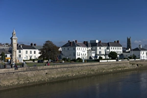 Prints of River Taw, Barnstaple, North Devon, England, United Kingdom, Europe Images Dated 2012 October: River Taw Print, Barnstaple North Devon England