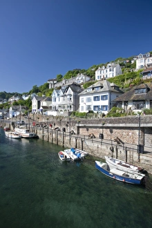 Cornish Coastal Towns Prints: Riverside properties at Looe, Cornwall, England, United Kingdom, Europe