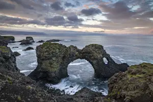 Polar Regions Scenic Views Prints: Rock formations, Arnarstapi, Snaefellsnes Peninsula, Iceland, Polar Regions