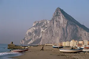Prints of The Rock of Gibraltar, Mediterranean, Europe Related Image Prints: Gibraltar Rock Print, Mediterranean Landscape