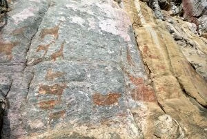 Tsodilo Collection: Rock paintings, Tsodilo Hills, UNESCO World Heritage Site, Botswana, Africa