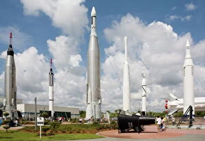 Images Dated 1st July 2006: Rocket Garden at the Kennedy Space Center, Cape Canaveral, Florida, United States of America