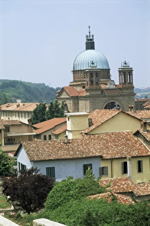 Framed Print : Print of Rooftops and Cathedral in Dogliani, Italy Framed Print : Print of Rooftops and Cathedral in Dogliani, Italy