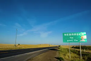 Route two through Nebraska, United States of America, North America Route two through Nebraska, United States of America, North America